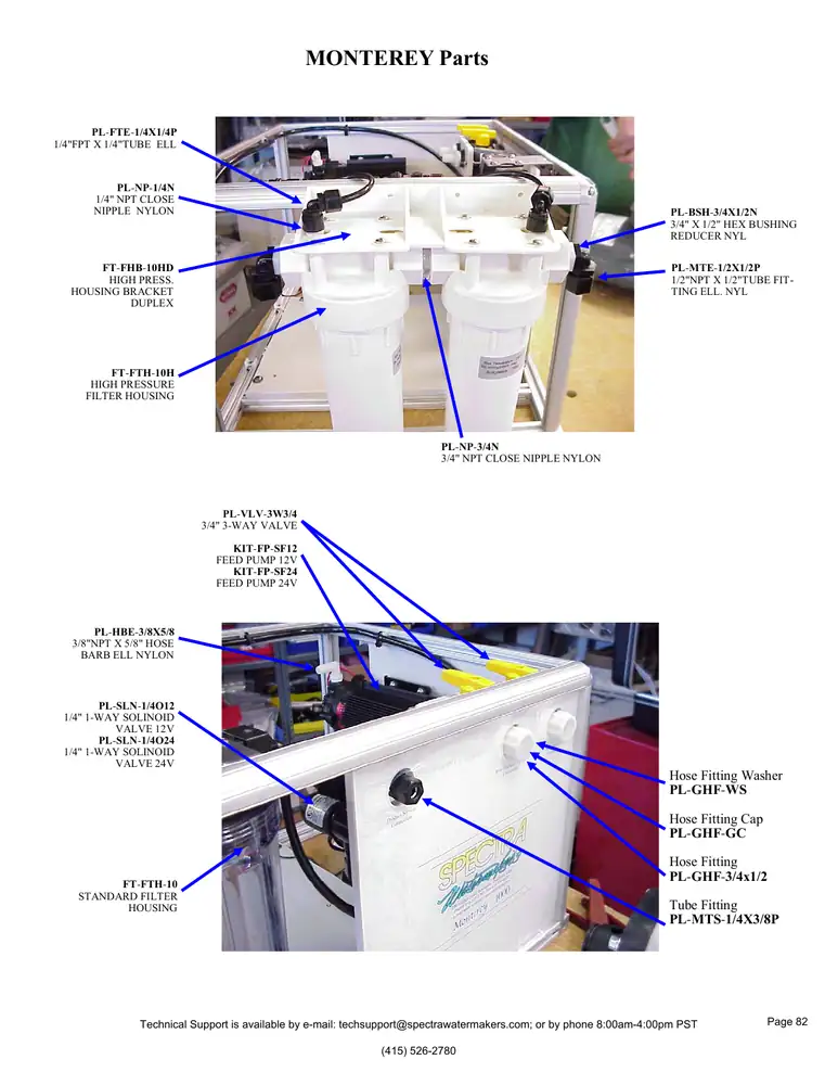 Spectra Monterey model-labeled component map 82, PDF page 82