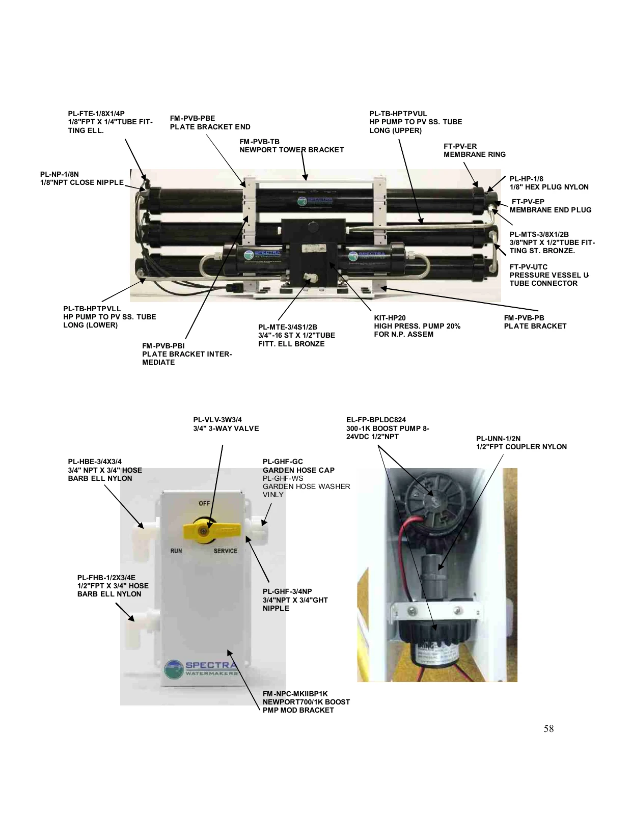 Spectra Three-vessel example and Laing boost-pump module, PDF page 58
