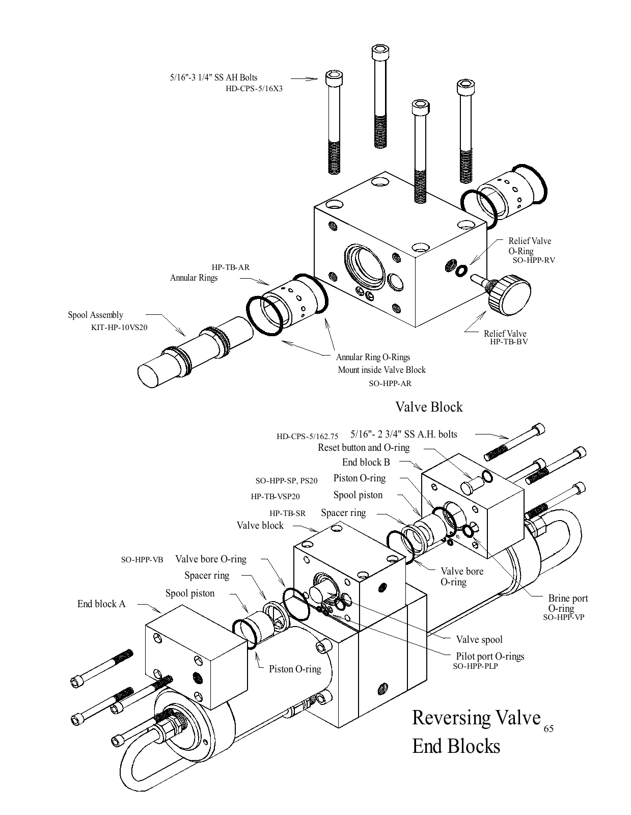 Spectra Historical reversing-valve callouts, PDF page 65