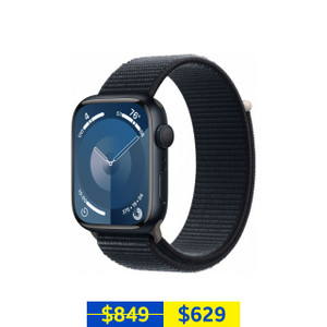 Apple Watch Series 9 GPS + Cellular 45mm Midnight Aluminum Case with Midnight Sport Band Apple Watch Series 9 GPS + Cellular 45mm Midnight Aluminum Case with Midnight Sport Band