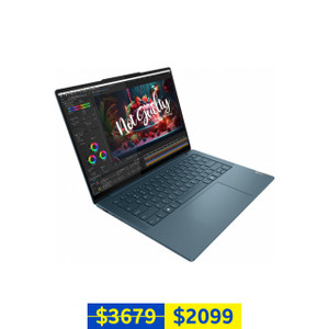 Lenovo Yoga Pro 7 14IMH9 (14.5'' OLED WQXGA+ 120Hz DP, Intel Core Ultra 7 155H CPU, Nvidia GeForce RTX 4050 GPU, 16GB RAM, 1TB SSD, Tidal Teal, 2024) Lenovo Yoga Pro 7 14IMH9 (14.5'' OLED WQXGA+ 120Hz DP, Intel Core Ultra 7 155H CPU, Nvidia GeForce RTX 4050 GPU, 16GB RAM, 1TB SSD, Tidal Teal, 2024)