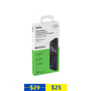 Belkin ScreenForge TemperedGlass Treated Screen Protector for Apple iPhone 16 Pro Max (Clear) Belkin ScreenForge TemperedGlass Treated Screen Protector for Apple iPhone 16 Pro Max (Clear)