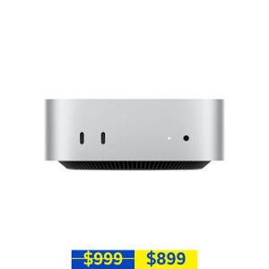 Apple Mac Mini (M4 Chip, 10-Core CPU, 10-Core GPU, 16GB RAM, 256GB SSD, Silver, 2024)