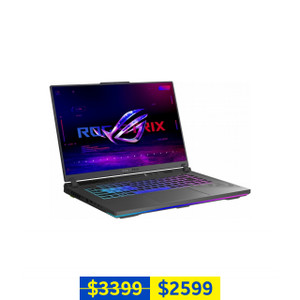 ASUS ROG Strix G614PM-RV065W (16'' FHD+ LED IPS 165Hz 3ms DP, AMD Ryzen 9 8940HX CPU, Nvidia GeForce RTX 5060 GPU, 16GB RAM, 1TB SSD , Eclipse Grey, 2025)