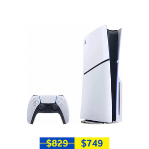 Sony PS5 PlayStation 5 Slim Console Disc Edition 1TB (White)