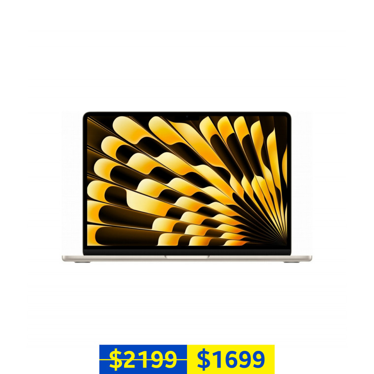 Apple MacBook Air 15-inch (M3 Chip, 8-Core CPU, 10-Core GPU, 8GB RAM, 512GB SSD, Starlight, 2024)