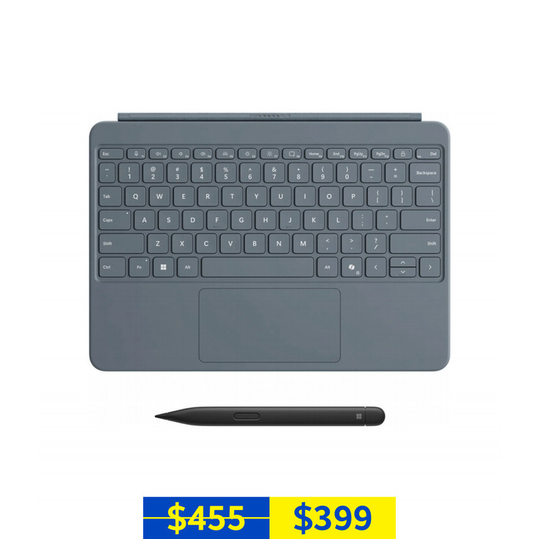 Microsoft Surface Pro 12-inch Keyboard 1st Edition (Ocean) with Slim Pen 2nd Edition (Matte Black)