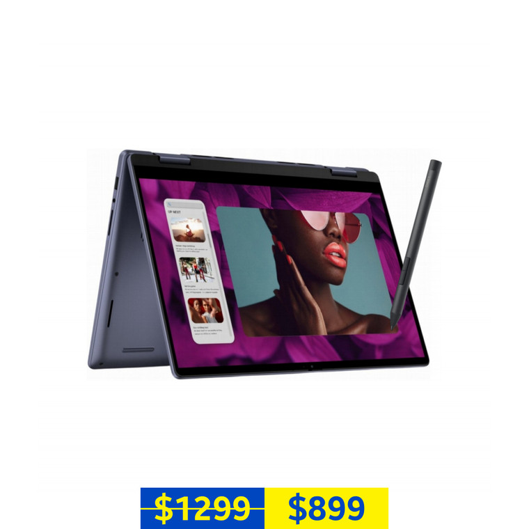 Dell Inspiron 14 2-in-1 Laptop 7445 (14'' FHD+ IPS Touch DP, AMD Ryzen 7 8840HS CPU, AMD Radeon 780M GPU, 16GB RAM, 512GB SSD, Midnight Blue, 2024)