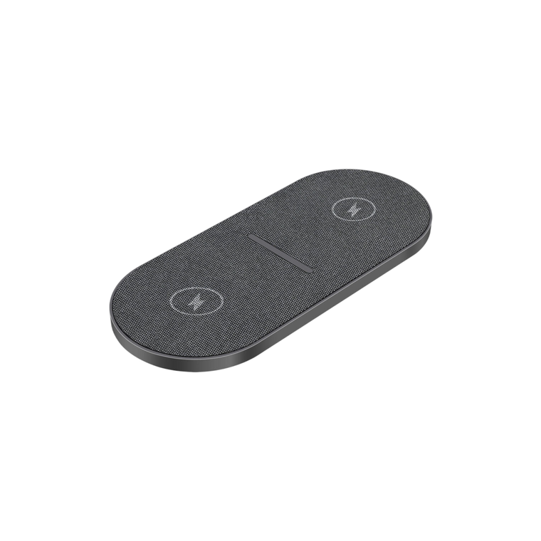 FDGAO 2-in-1 Dual 20W Fast Wireless Charger Pad with AC Power Adapter