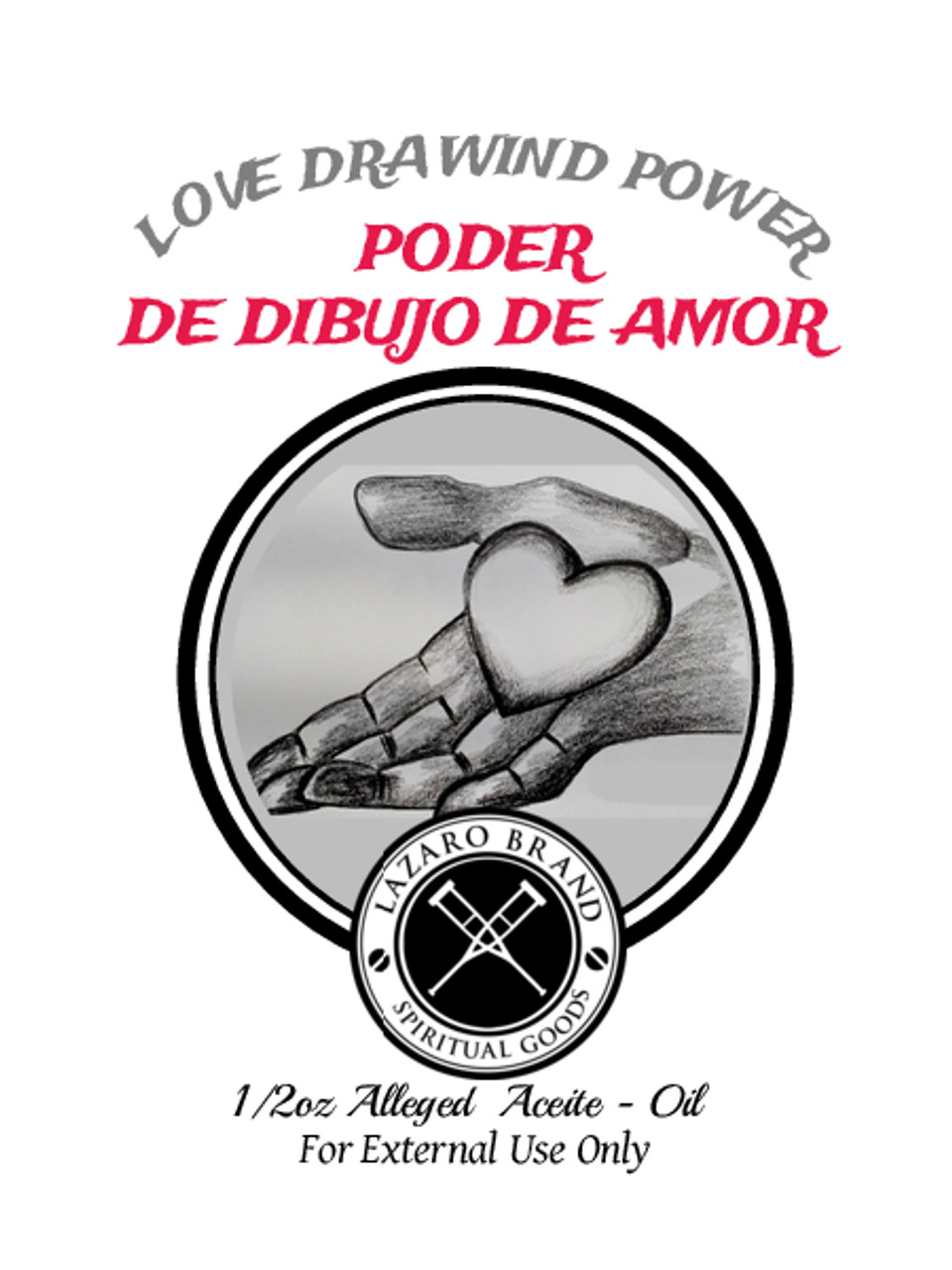 Love Drawing Power Poder De Dibujo De Amor Spiritual Oil Attract Love,  Romance, Relationship, ETC. (RED) 1/2 oz - Lazaro Brand Spiritual Store