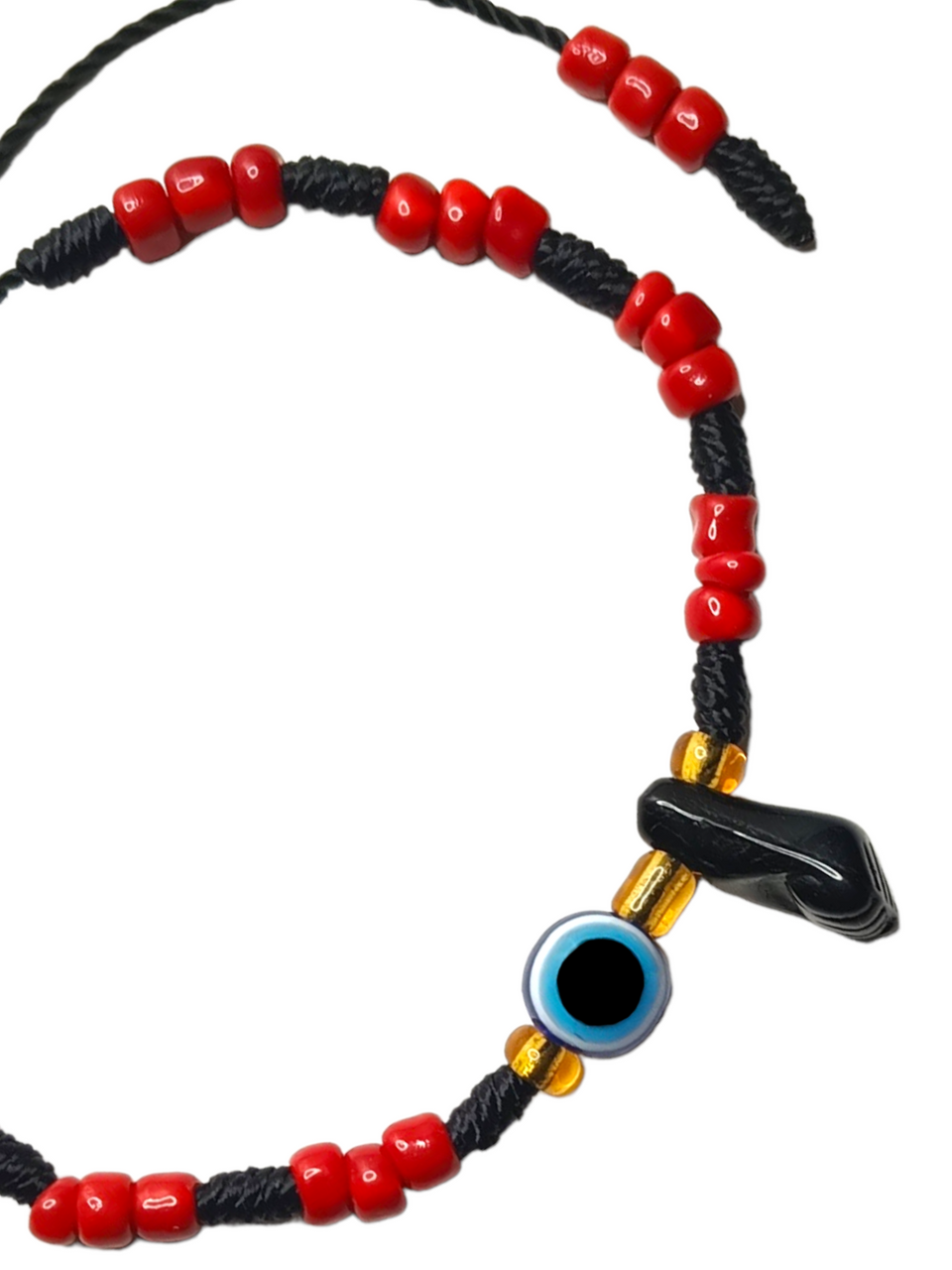 Azabache Evil Eye Red Beads/Black String Spiritual Bracelet For