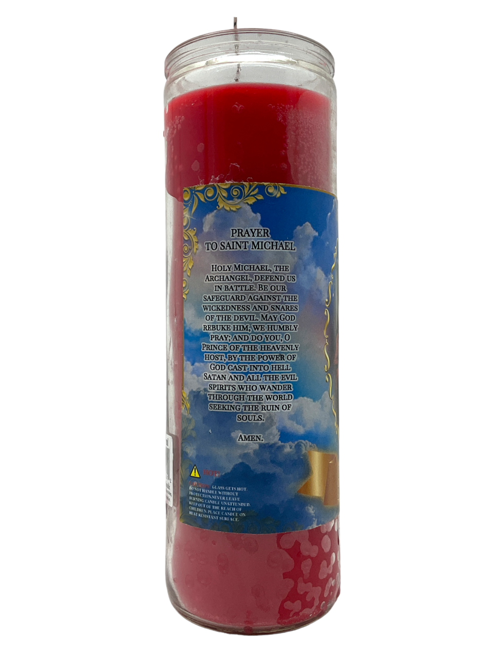 Archangel Saint Michael San Miguel Red 7 Day 7 Day Prayer Candle For