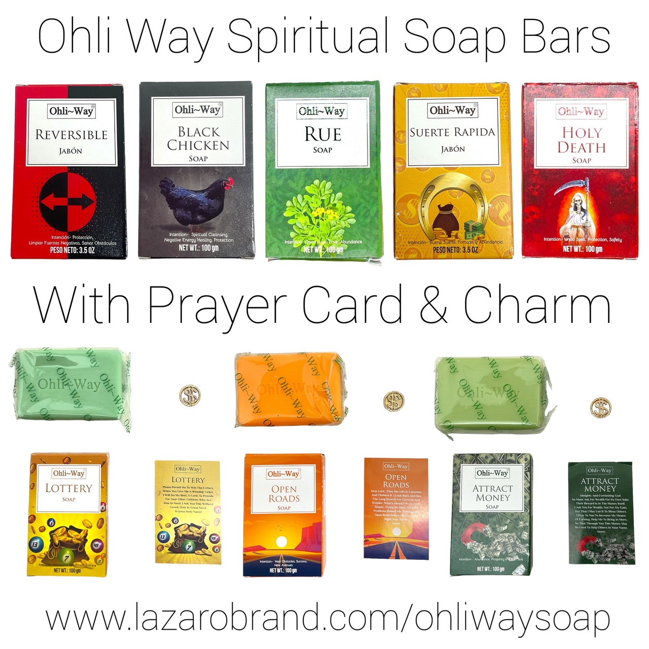 Attract Money Atrae Dinero Soap Bar With English/Spanish Prayer Card &  Charm To Attract Opportunities, Steady Workflow, Financial Freedom, Good  Luck, ETC. - Lazaro Brand Spiritual Store