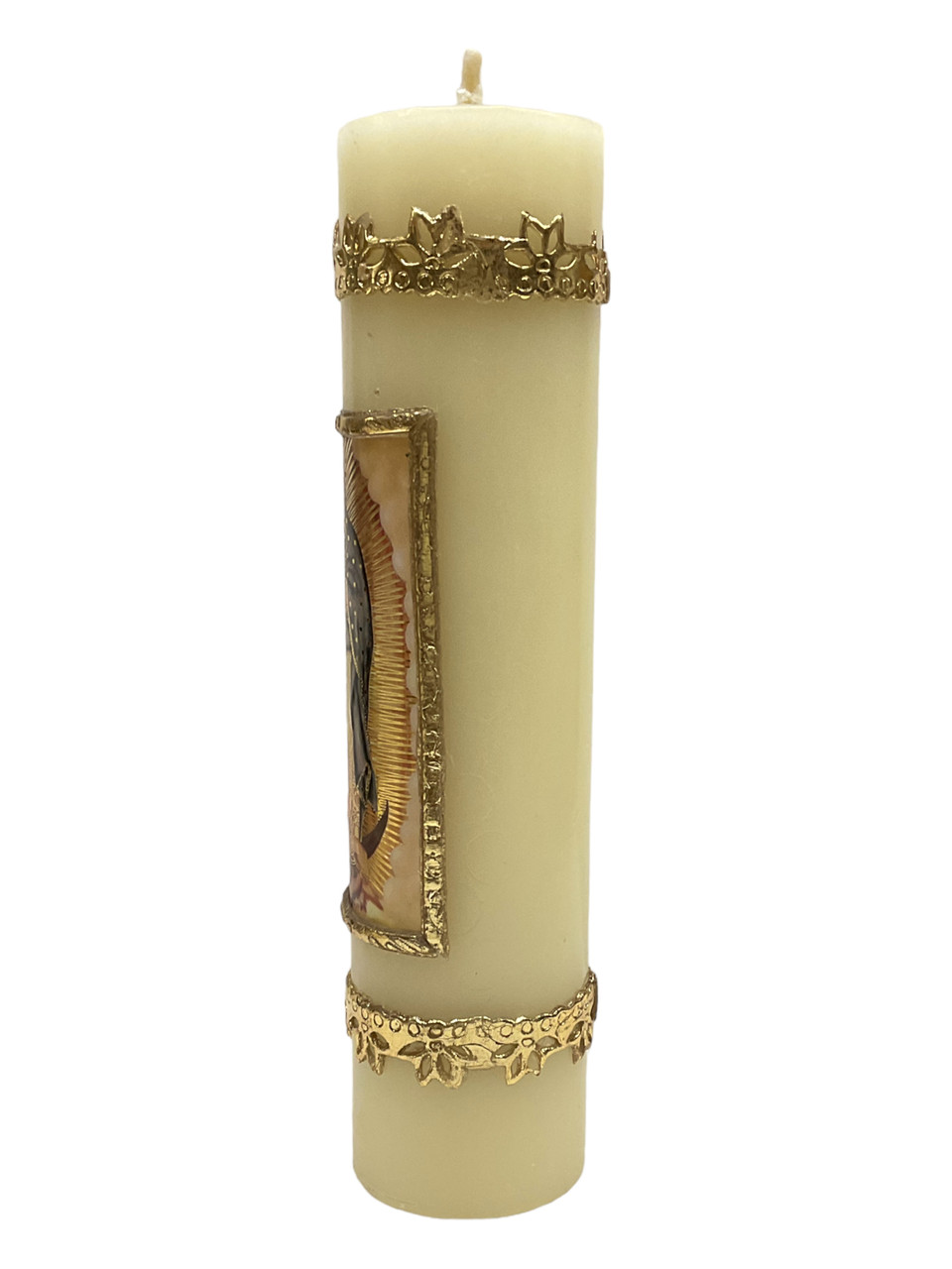 Spanish Ritual Candles Spanish Oracion Virgin Of Guadalupe Pillar Candle - Botanica San Lazaro