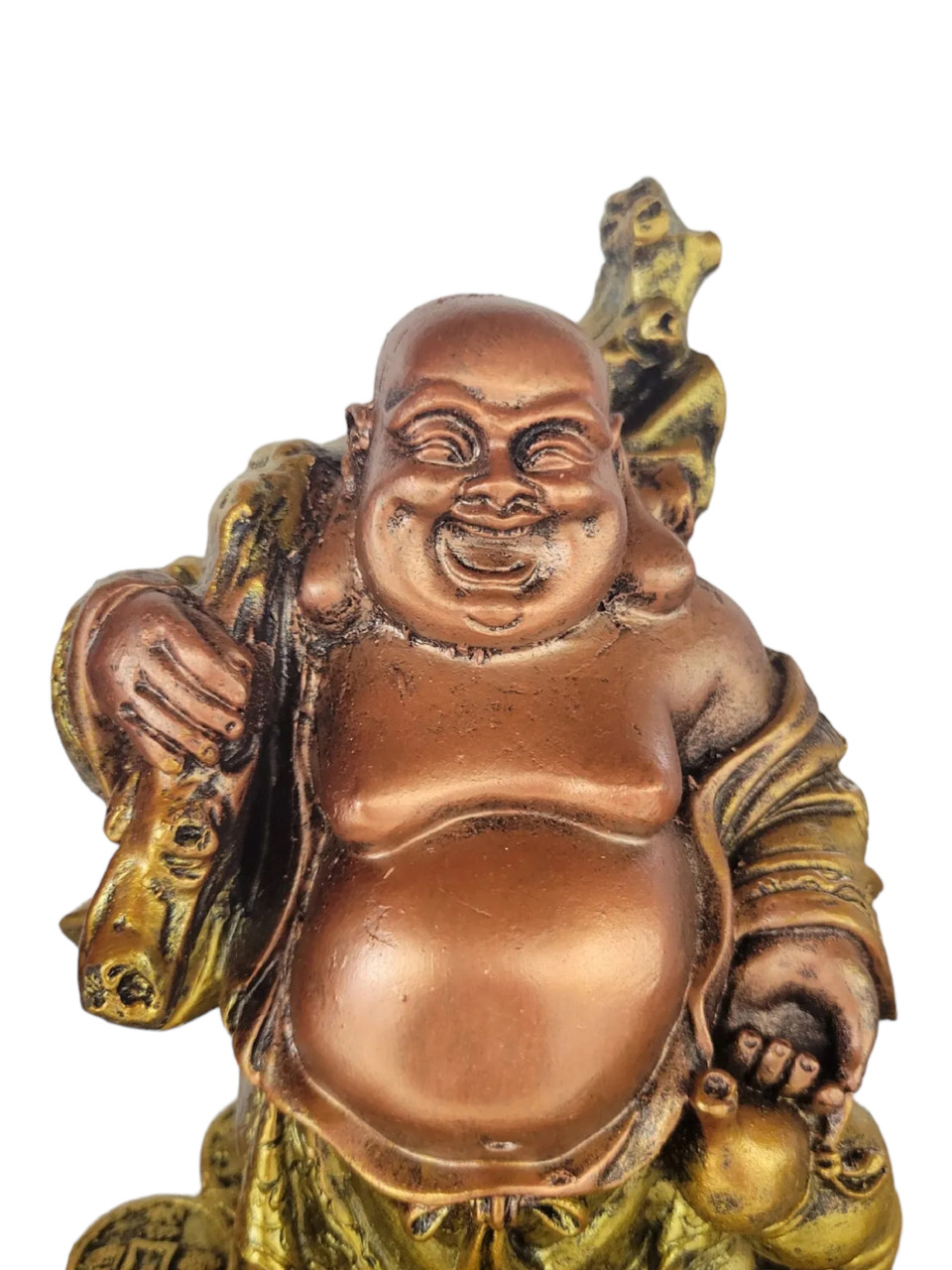 Laughing Buddha On Money Pot Table Fountain With Light Indoor Resin Statue  - Lazaro Brand Spiritual Store