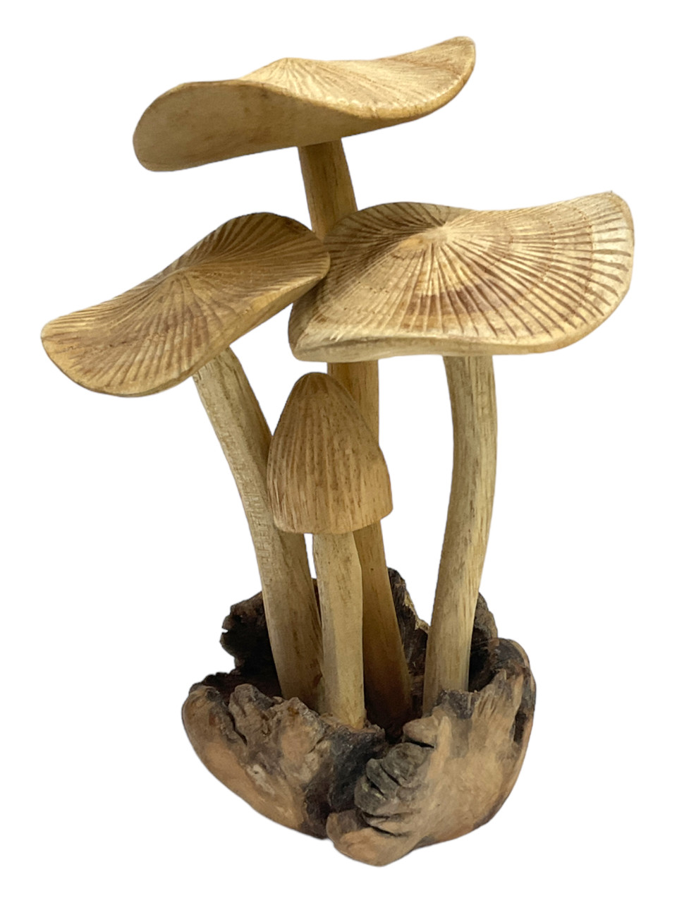 Hand Carved Wooden Mushrooms