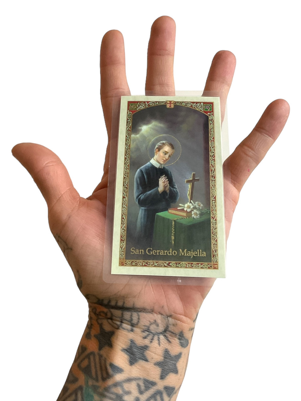 San Gerardo Majella Laminated 4" x 2" Prayer Card With Spanish Oracion