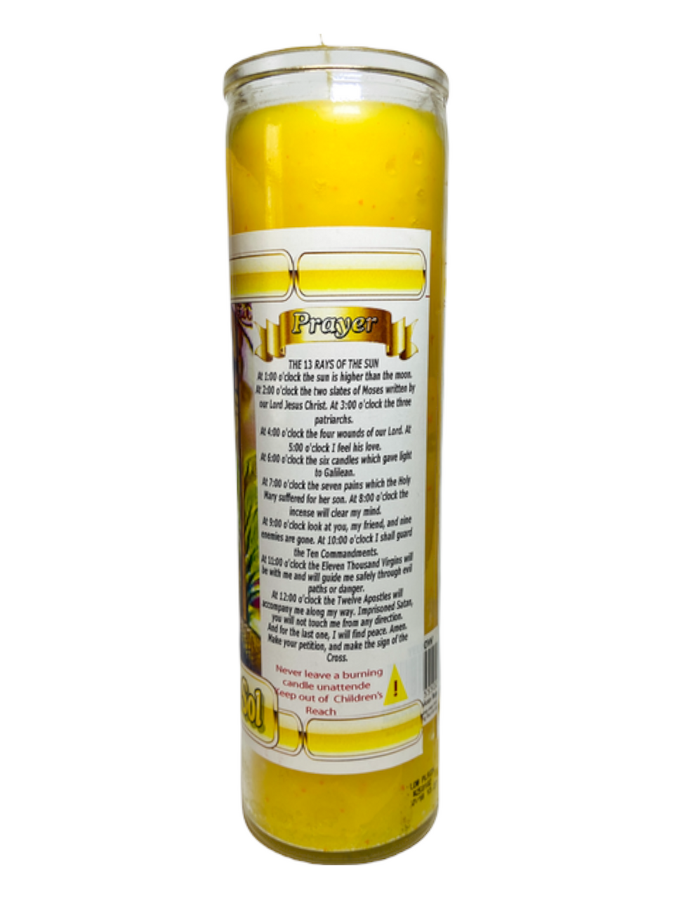 San Nicolas del Sol / Yellow / 7 Day Prayer Candle / Protection, Family