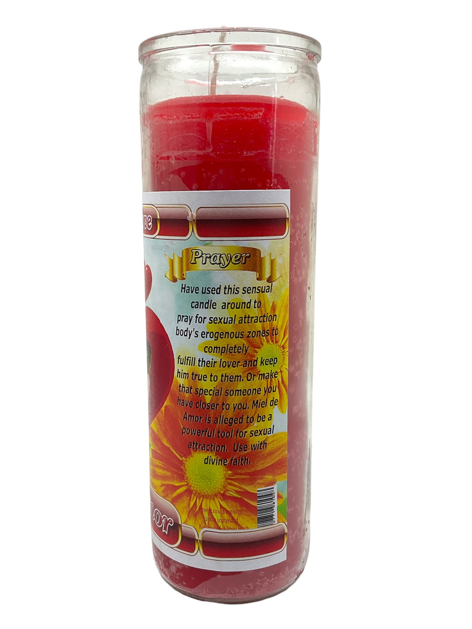 Honey of Love Miel de Amor / Red / 7 Day Prayer Candle / Romance, Love