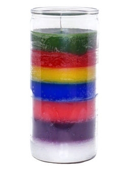 7 Color 14 Day Jumbo Prayer Candle: Manifest Dreams, Goals & Balanced Energy – Use in chakra alignment work or vision board manifestation rituals