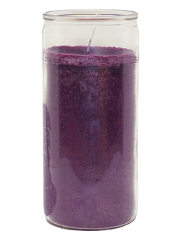 Purple 14 Day Jumbo Candle: Spiritual Protection for Wisdom & Warding Off Evil – Use with protective herbs to guard your sacred space