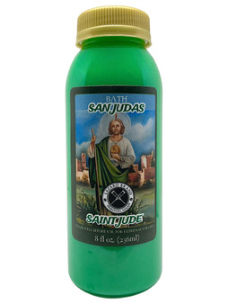 Saint Jude / San Judas / Spiritual Bath Liquid / 8oz Bottle / Patron Saint Of Healing & Wellness
