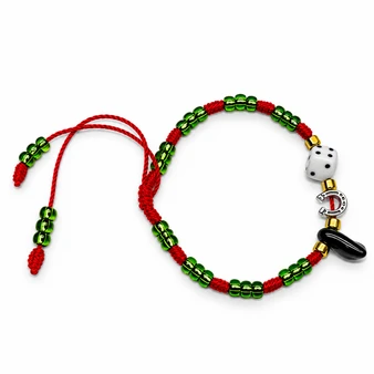 Lucky Horseshoe, Dice & Azabache Adjustable Bracelet - Good Luck • Protection • Opportunity • Prosperity • Positive Energy