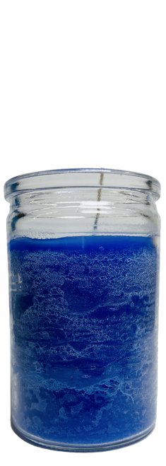 Blue 50 Hour Prayer Candle For Peace, Wisdom, Success In Court, Legal Matters, ETC.