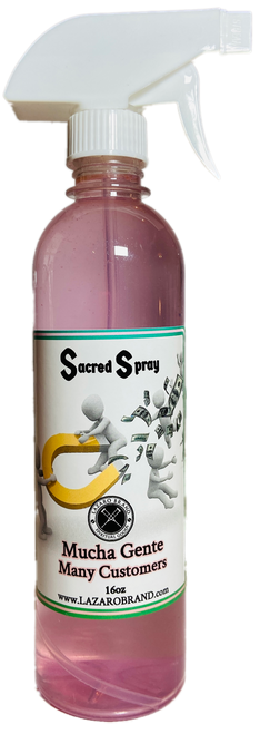 Many Customers Mucha Gente Sacred Spray To Grow Your Business & Attract Customers (16oz)