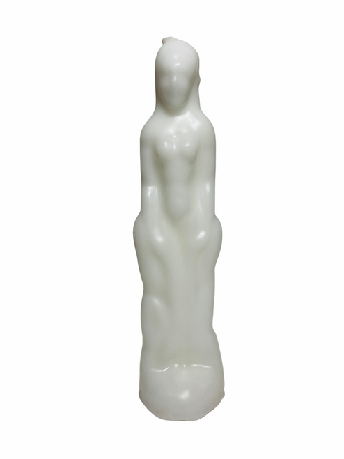 Female 7" White Figure Candle Purification, Tranquility, Peace, ETC.