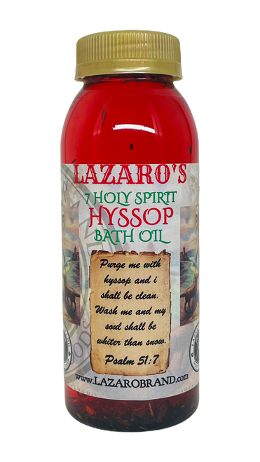 7 Holy Spirit Holy Hyssop Bath Oil (Red Bath Oil 8oz)