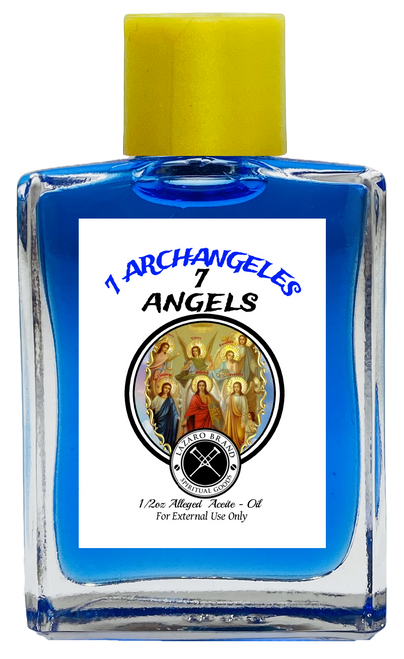 7 Archangels 7 Archangeles Spiritual Oil For Hope, Peace, Inner Strength, ETC. (BLUE) 1/2 oz