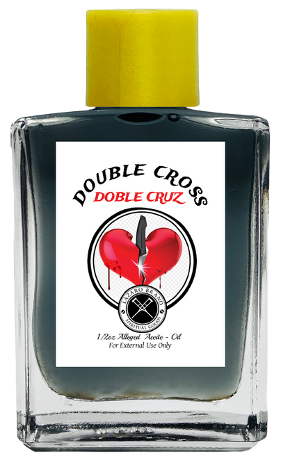 Double Cross Doble Cruz Spiritual Oil To Control, Dominate, Power, ETC. (BLACK) 1/2 oz