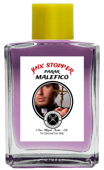 Jinx Stopper Parar Malefico Spiritual Oil To Remove Curses, End Crossed Conditions, Remove Spells, Get Rid Of Unwanted Spirits, ETC. (PURPLE) 1/2 oz