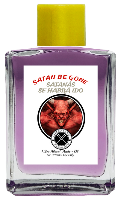 Satan Be Gone Satanas Se Habra Ido Spiritual Oil To Remove Curses, End Crossed Conditions, Remove Spells, Get Rid Of Unwanted Spirits, ETC. (PURPLE) 1/2 oz