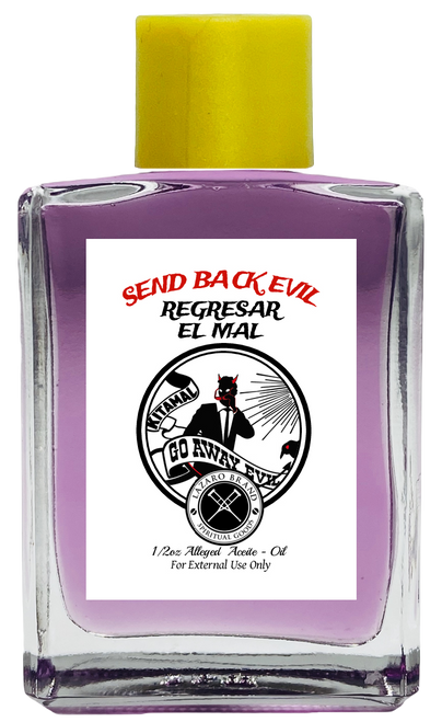 Send Back Evil Regrersar El Mal Spiritual Oil To Remove Curses, End Crossed Conditions, Remove Spells, Get Rid Of Unwanted Spirits, ETC. (PURPLE) 1/2 oz