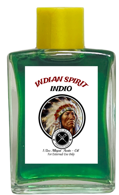 Indian Spirit Indio Spiritual Oil For Good Luck When Gambling Betting Lottery ETC. (GREEN) 1/2 oz