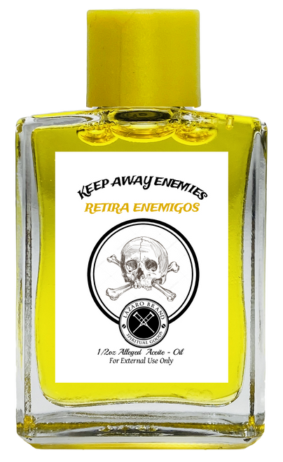 Keep Away Enemies Retira Enemigos Spiritual Oil For Protection, Hex Removal, Run Devil Run, ETC. (YELLOW) 1/2 oz