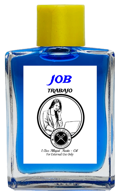 Job Trabajo Spiritual Oil For Steady Work, Many Customers, Promotion, ETC. (BLUE) 1/2 oz