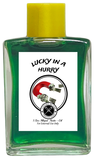 Lucky In A Hurry Spiritual Oil To Attract Good Luck, Prosperity, Opportunities, ETC. (GREEN) 1/2 oz