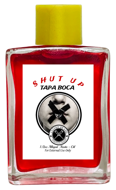 Shut Up Tapa Boca Spiritual Oil To Stop Gossip, Cut Cords, Separation, Go Away Evil, Break Spells, ETC. (RED) 1/2 oz