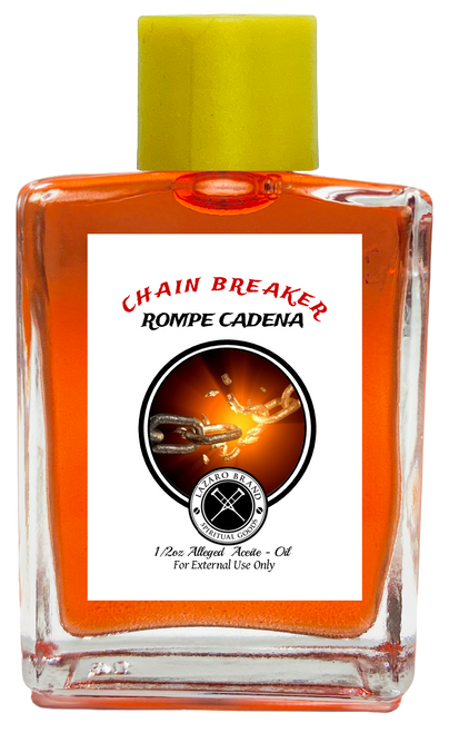 Chain Breaker Rompe Cadena Spiritual Oil To Chase Out Evil Spirits, End Curses, Get Rid Of Unwanted Influences, ETC. (ORANGE) 1/2 oz