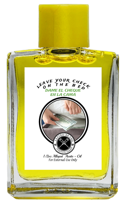 Leave Your Check On The Bed Spiritual Oil To Financially Control, Dominate, Power, ETC. (YELLOW) 1/2 oz