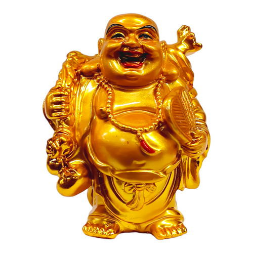 Lucky Golden Buddha Statue 4.5" VERSION 3