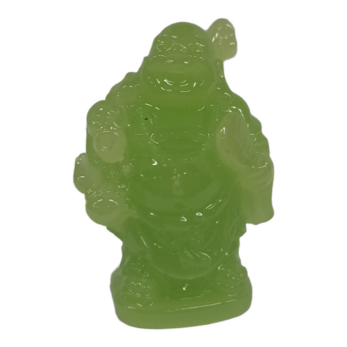 Lucky Green Buddha Miniature 2" Statue VERSION 2