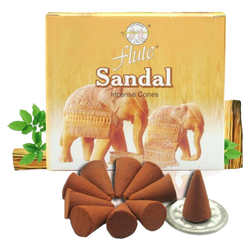 Sandal Incense Cones For Stress Relief, Inner Peace, Focus, ETC.