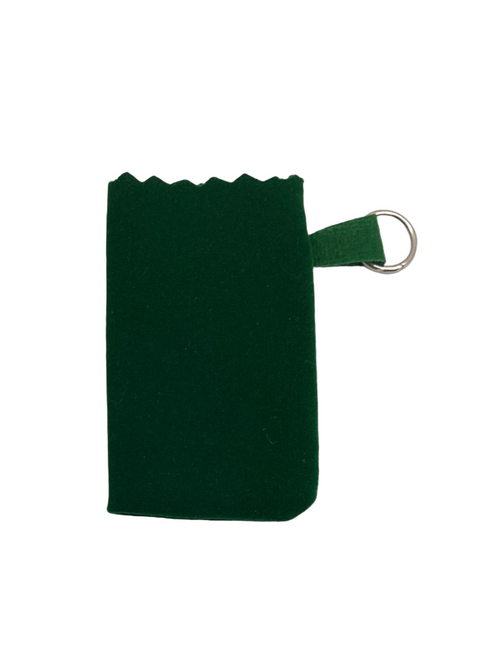 Green Velvet 2.5" Ring Closure Mojo Bag Pouch