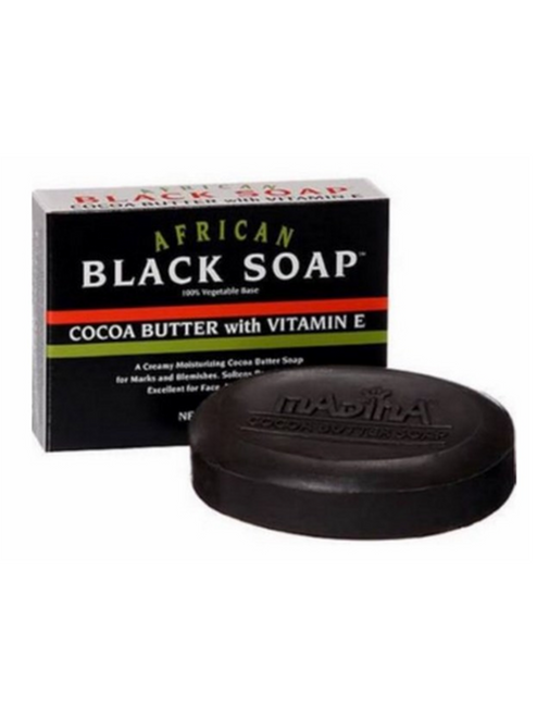 African Black Soap Bar Cocobutter With Vitamin E 3.5oz