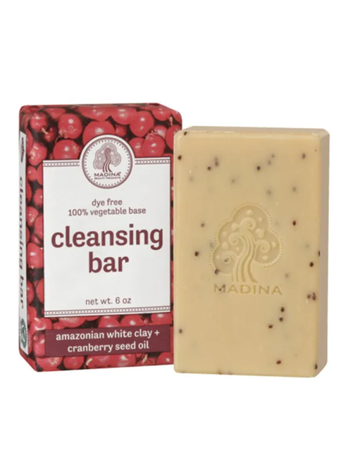 Amazonian White Clay + Cranberry Seed Oil Vegetable Base 6oz Cleansing Bar 