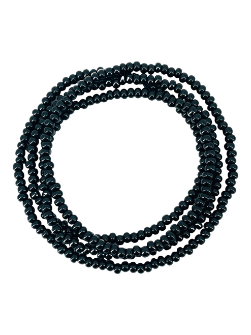 Black Eleke Bead 32" Spiritual Necklace 